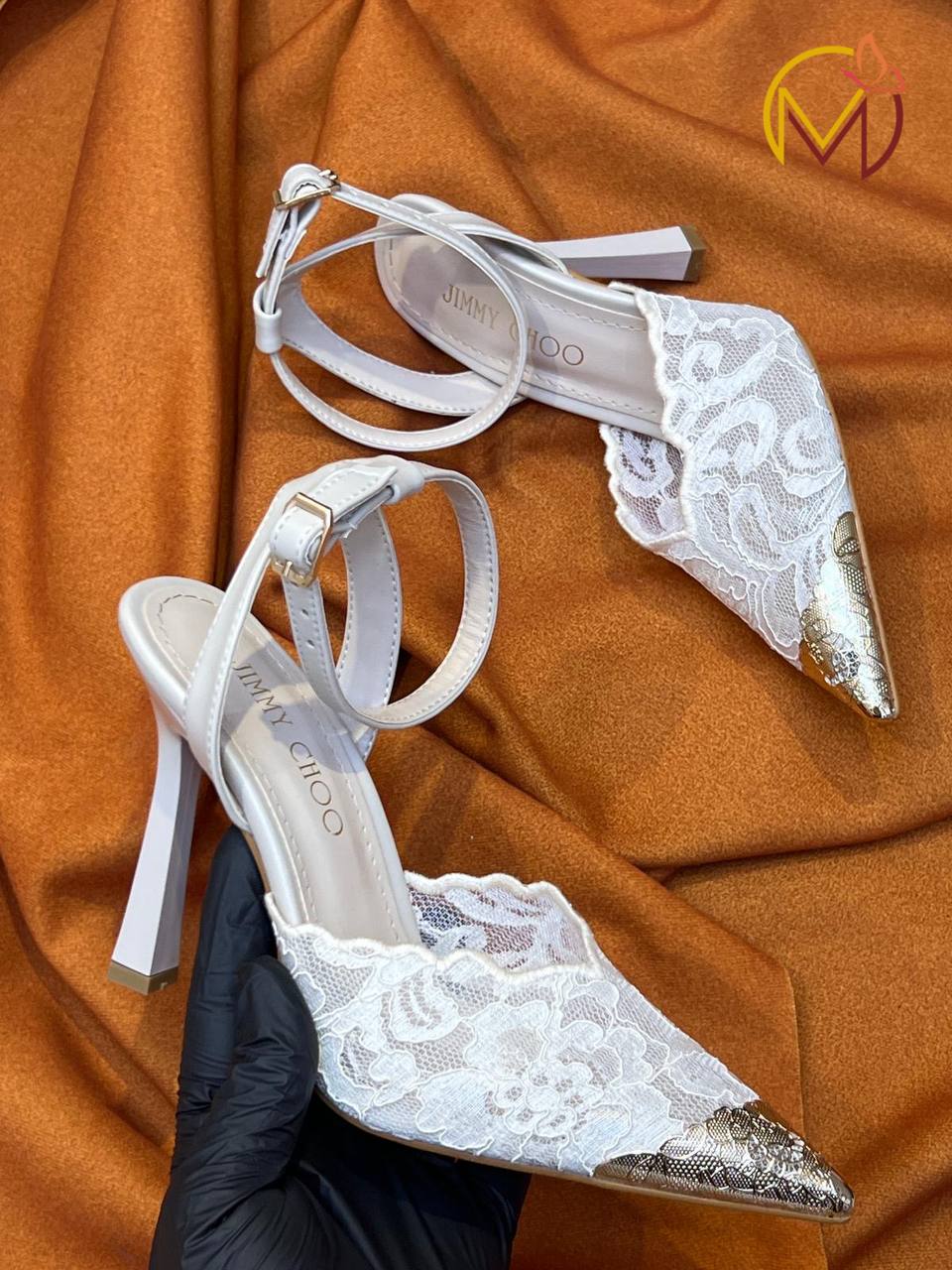 Choo Lace Pointed-Toe Flats