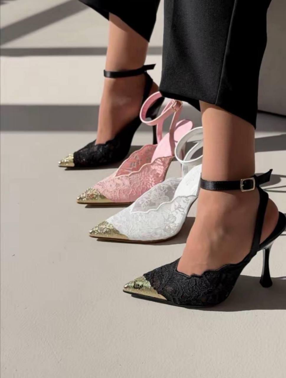 Choo Lace Pointed-Toe Flats