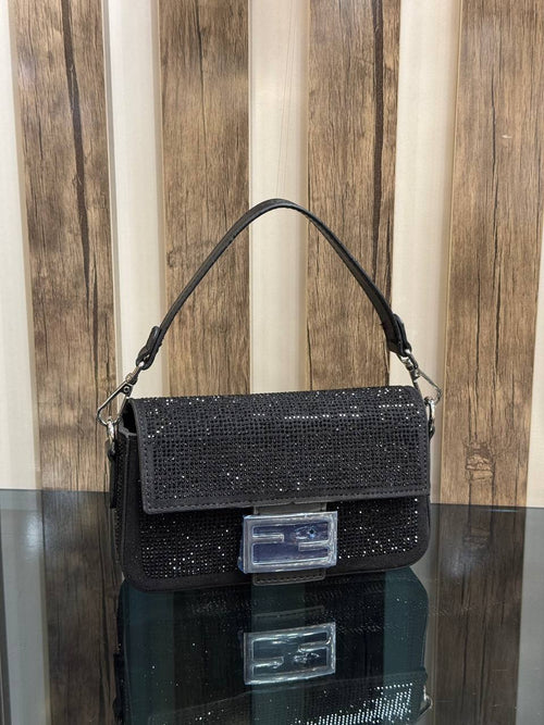 Baguette Crystal-embellished Bag