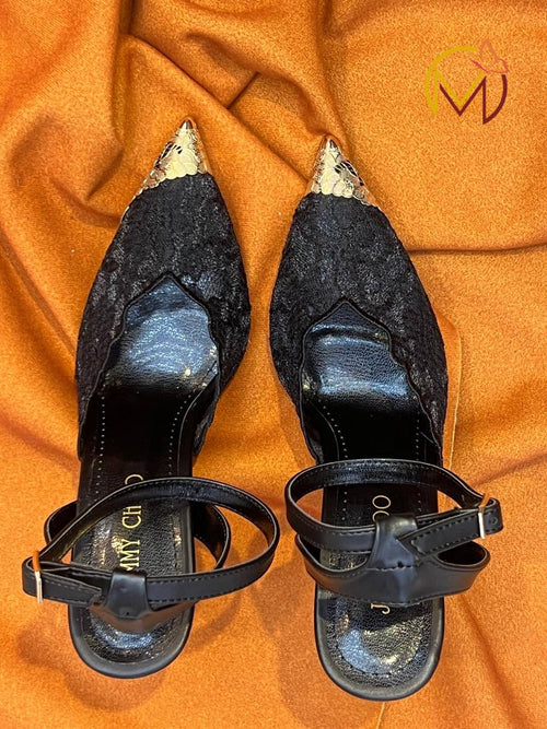 Choo Lace Pointed-Toe Flats