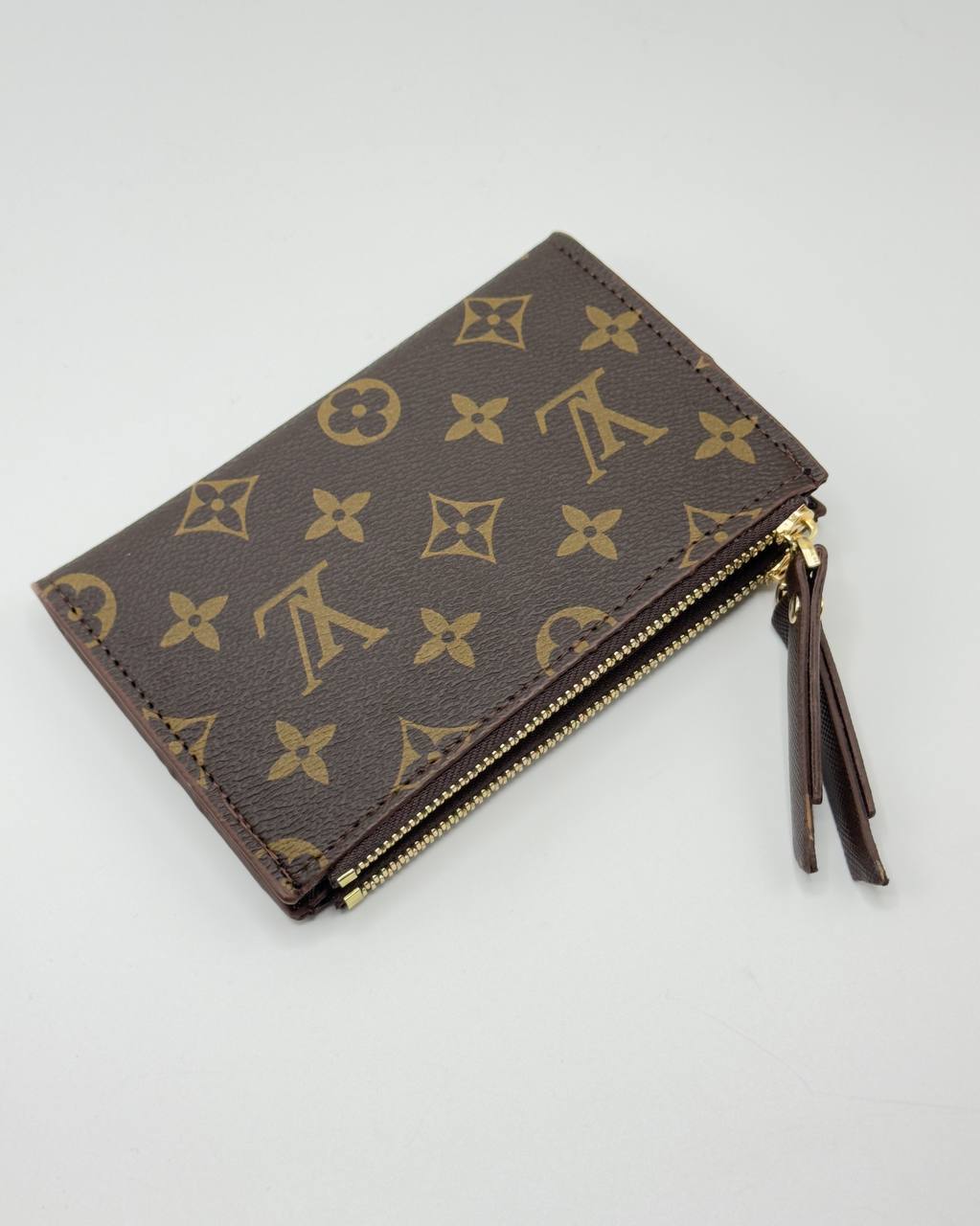 Monogram Double Zip Around Wallet