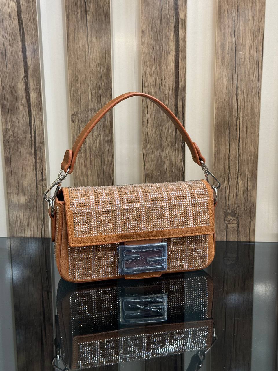 Baguette Crystal-embellished Bag