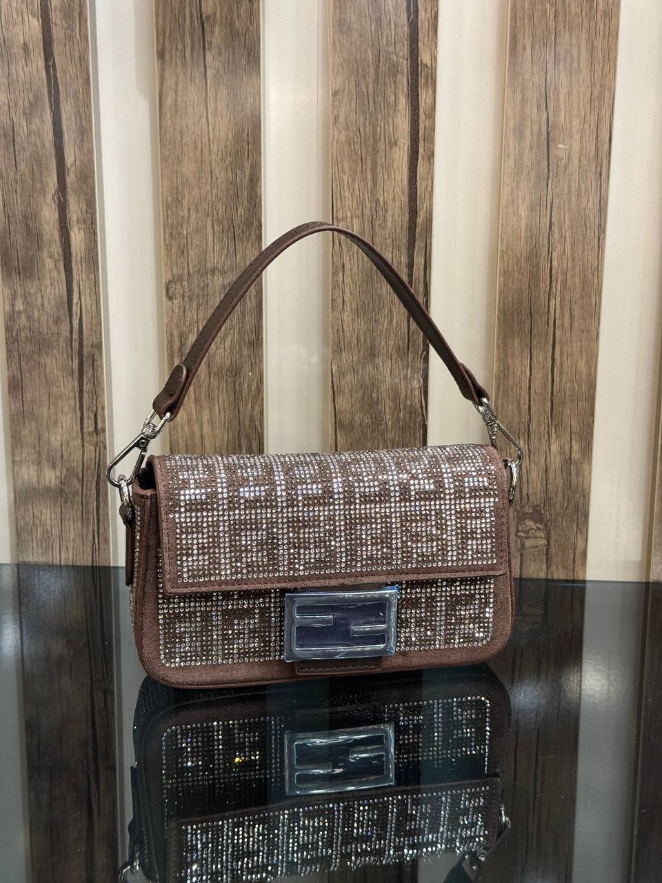 Baguette Crystal-embellished Bag