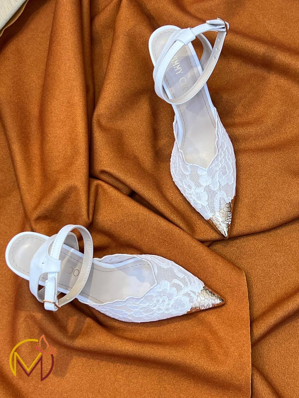 Choo Lace Pointed-Toe Flats